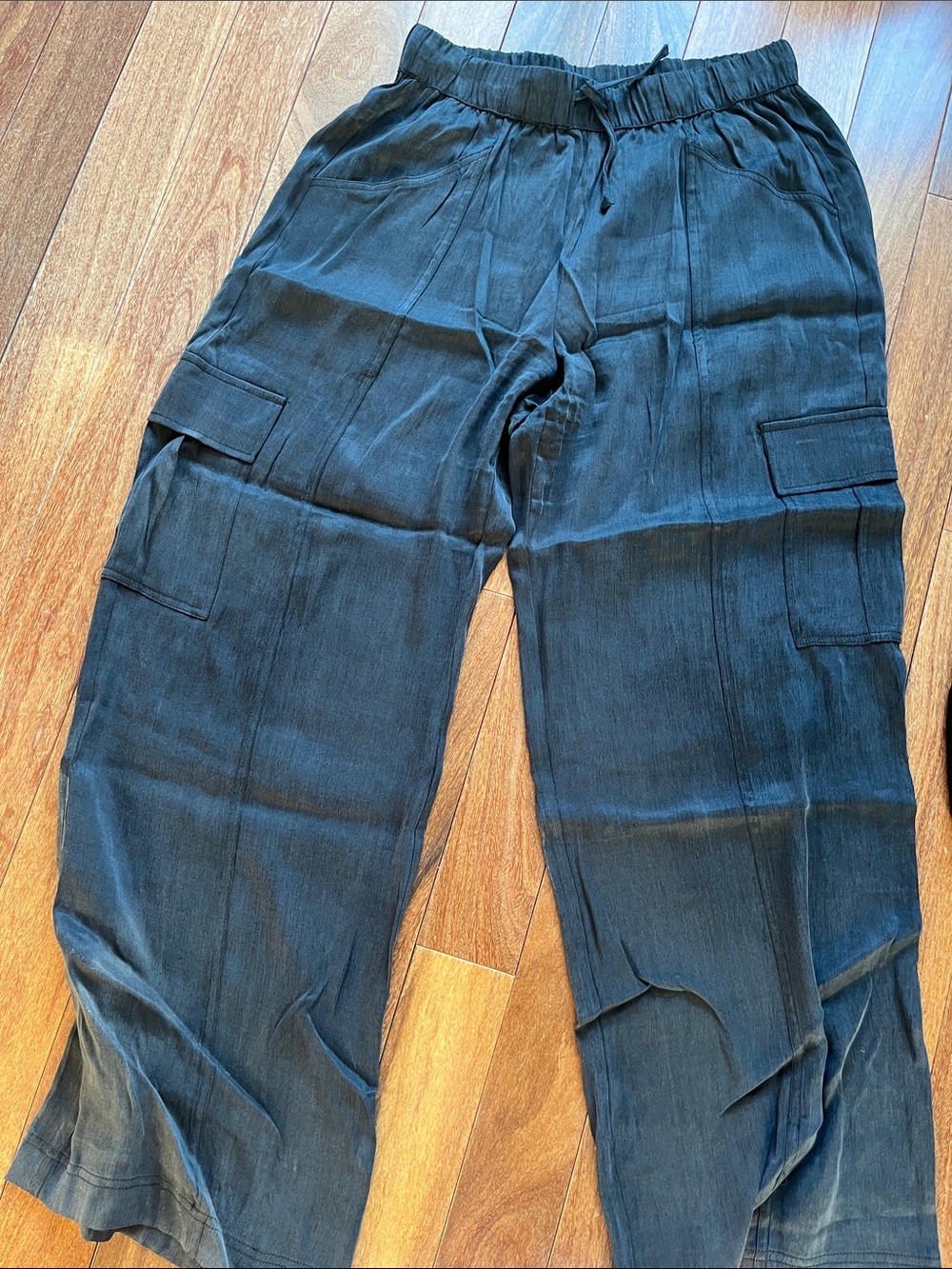Splendid Black Wide-Leg Cargo Pants